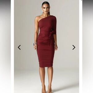 NWT Alieva Dolly Elegant Bodycon Dress in Maroon